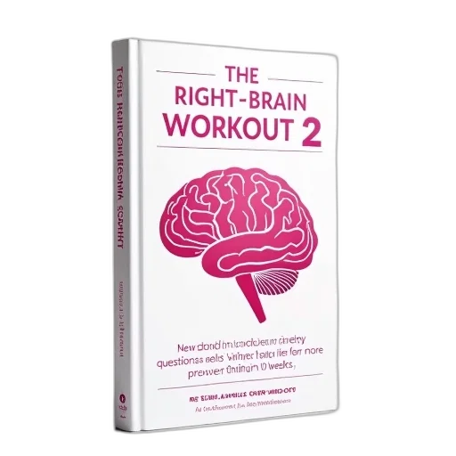 cover, book, titled, right-brain, workout, pink, brain, illustration transparent PNG cut-out