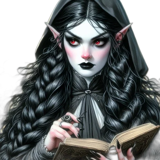 fantasy art, comic book art, concept art, photorealistic, dark, ethereal, character, possibly transparent PNG cut-out