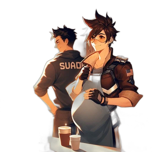 staff, concept art, fantasy art, anime, pixel art, sunset, outer space, dark transparent PNG cut-out