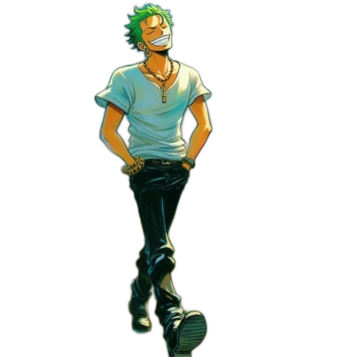 staff, concept art, pixel art, comic book art, cartoon, green, youth, hair transparent PNG cut-out