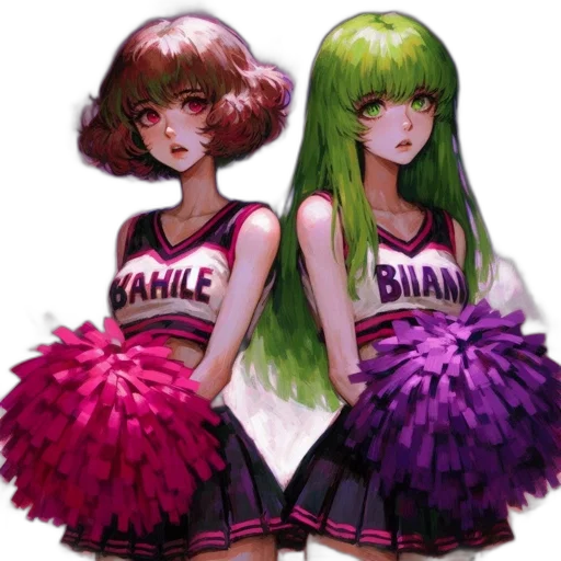 hair, concept art, anime, pixel art, fantasy art, neon, green, colorful transparent PNG cut-out