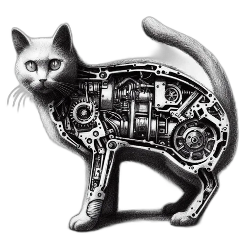 robot, animal, weapon, car, cyberpunk, concept art, pixel art, fantasy art transparent PNG cut-out