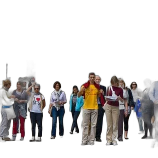staff, group, tourists, stand, front, large, stone, monument transparent PNG cut-out