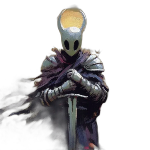 mask, sword, staff, robot, concept art, fantasy art, comic book art, watercolor transparent PNG cut-out