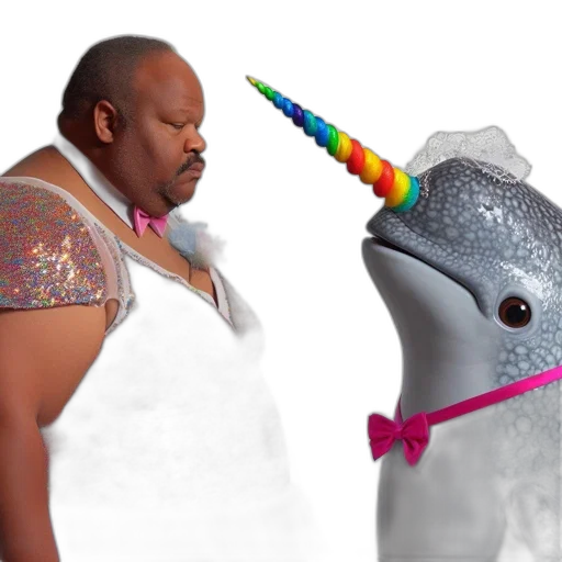 staff, animal, hat, umbrella, vaporwave, concept art, 3d render, underwater transparent PNG cut-out