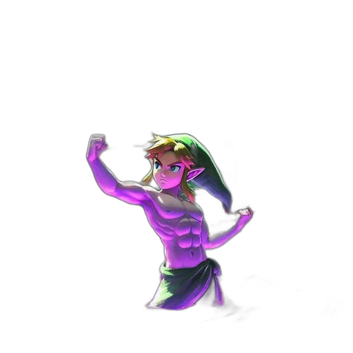 creature, staff, weapon, animal, concept art, 3d render, vaporwave, pixel art transparent PNG cut-out