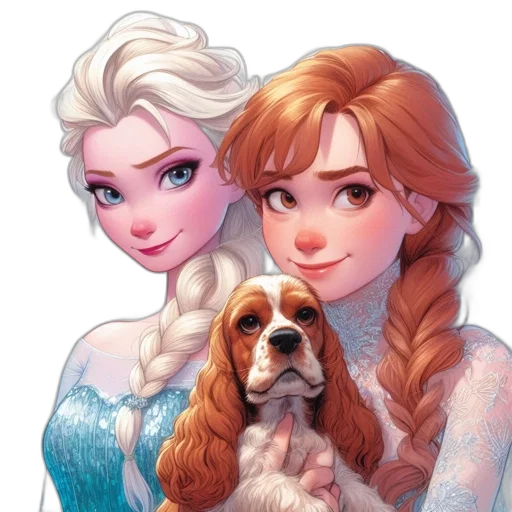 face, fantasy art, concept art, comic book art, cartoon, snow, pastel, two transparent PNG cut-out