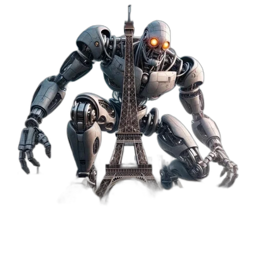robot, weapon, animal, creature, concept art, 3d render, cyberpunk, pixel art transparent PNG cut-out