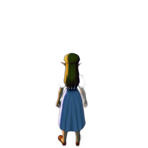 dress, staff, creature, hair, 3d render, concept art, pixel art, fantasy art transparent PNG cut-out