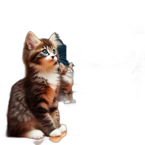 weapon, animal, staff, pixel art, concept art, photorealistic, 3d render, kitten transparent PNG cut-out