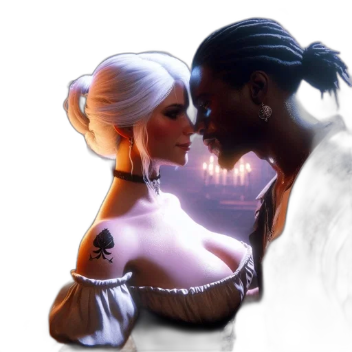 concept art, fantasy art, 3d render, photorealistic, fire, outer space, intimate, scene transparent PNG cut-out