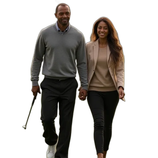 tiger, woods, his, wife transparent PNG cut-out