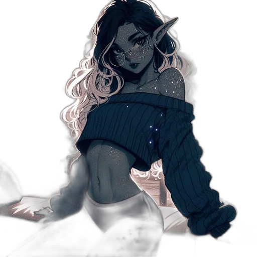 dress, creature, watercolor, fantasy art, concept art, pixel art, neon lights, outer space transparent PNG cut-out