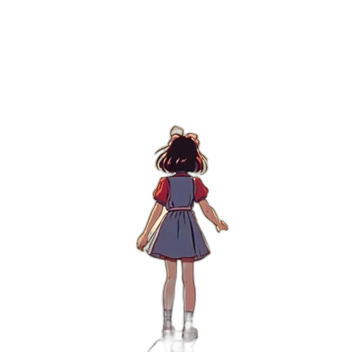 dress, creature, bottle, hair, pixel art, anime, concept art, 3d render transparent PNG cut-out