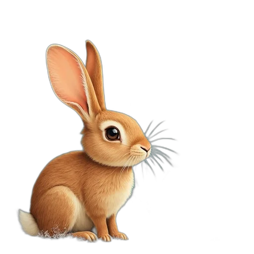 animal, creature, staff, hair, photorealistic, cartoon, concept art, 3d render transparent PNG cut-out