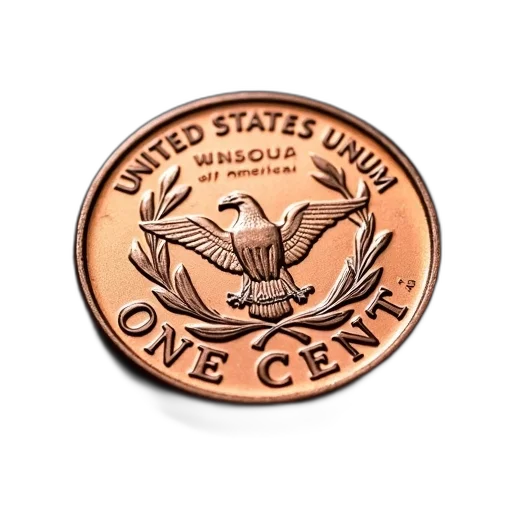 copper-colored, coin, detailed, design, both, sides, placed, dark transparent PNG cut-out