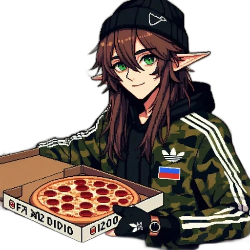 food, jacket, weapon, dragon, anime, pixel art, cyberpunk, vaporwave transparent PNG cut-out