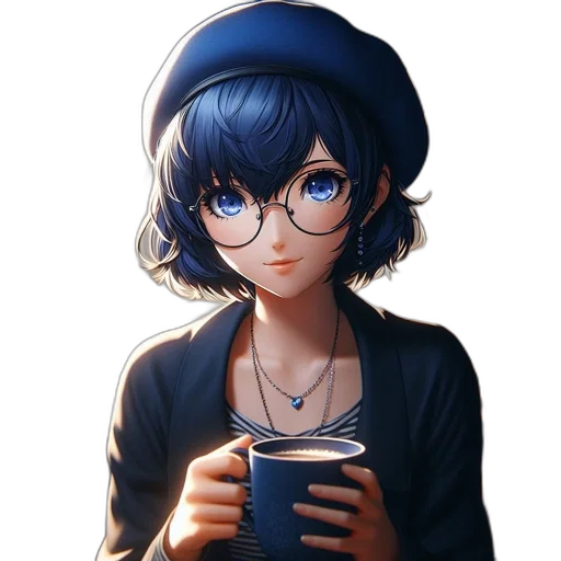 hat, face, food, staff, anime, pixel art, cartoon, watercolor transparent PNG cut-out