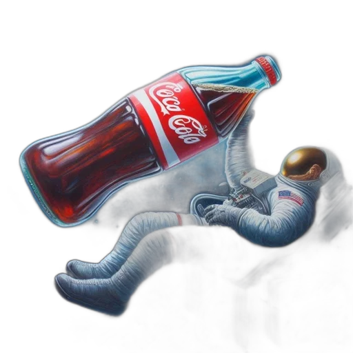 bottle, food, robot, creature, photorealistic, concept art, 3d render, oil painting transparent PNG cut-out