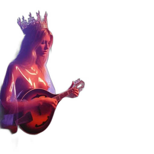crown, dress, concept art, fantasy art, 3d render, watercolor, ethereal, scene transparent PNG cut-out