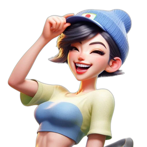 hat, staff, face, dress, cartoon, concept art, 3d render, photorealistic transparent PNG cut-out