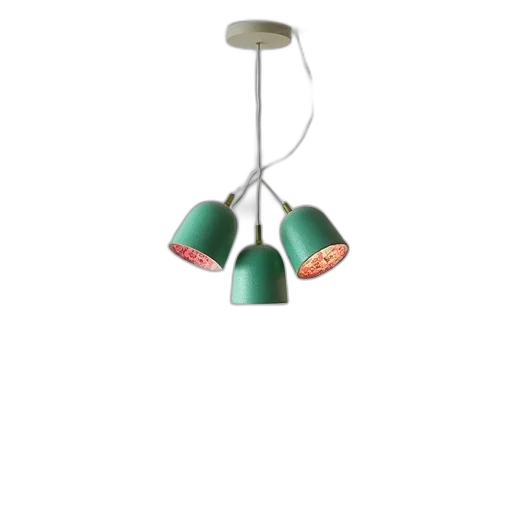 jewelry, furniture, 3d render, photorealistic, green, earth tones, modern, ceiling transparent PNG cut-out
