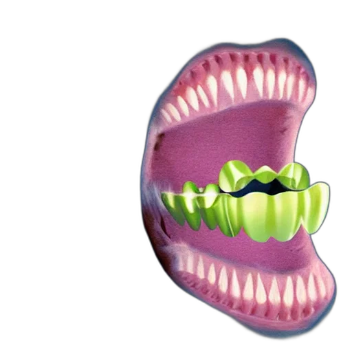 3d render, photorealistic, exploding, teeth transparent PNG cut-out