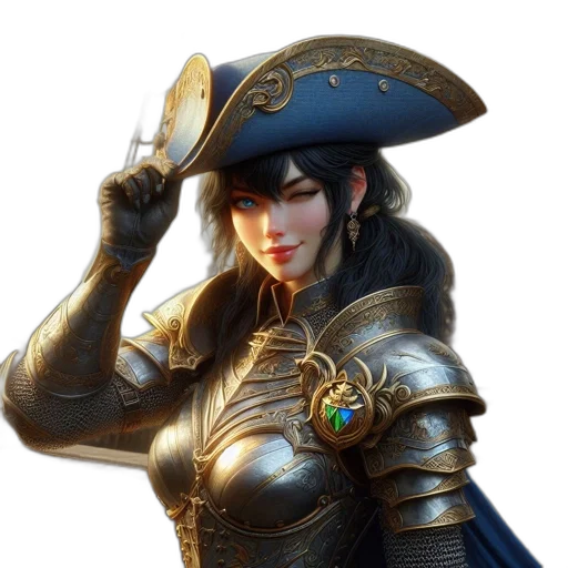 sword, weapon, hat, staff, concept art, fantasy art, 3d render, photorealistic transparent PNG cut-out