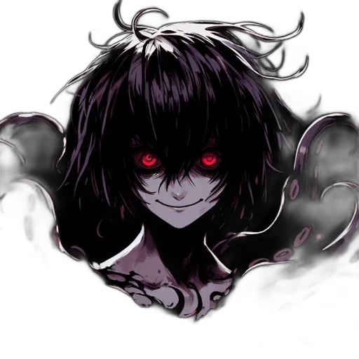 mask, creature, face, hair, anime, concept art, fantasy art, pixel art transparent PNG cut-out