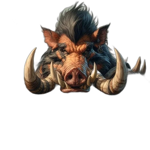 animal, face, mask, staff, concept art, fantasy art, photorealistic, 3d render transparent PNG cut-out