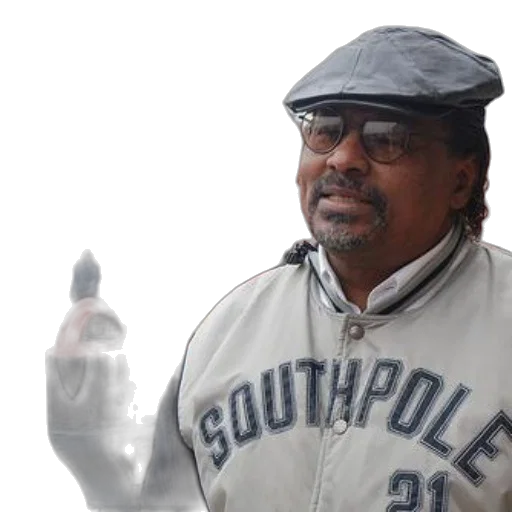 jacket, hat, man, wearing, southpole, stands, next, parking transparent PNG cut-out