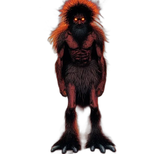 creature, animal, mask, staff, concept art, fantasy art, 3d render, watercolor transparent PNG cut-out