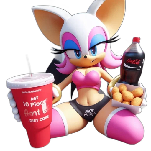 food, animal, creature, 3d render, concept art, vaporwave, cyberpunk, anthropomorphic transparent PNG cut-out