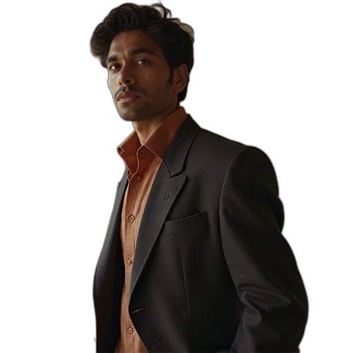 jacket, staff, face, jewelry, photorealistic, oil painting, concept art, cartoon transparent PNG cut-out