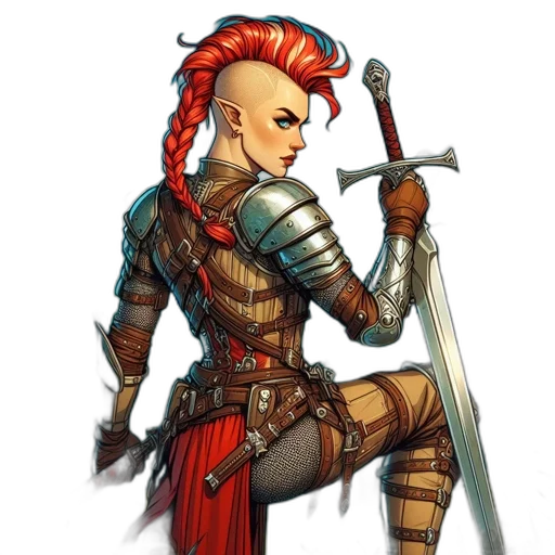 sword, staff, weapon, fantasy art, concept art, comic book art, pixel art, red transparent PNG cut-out
