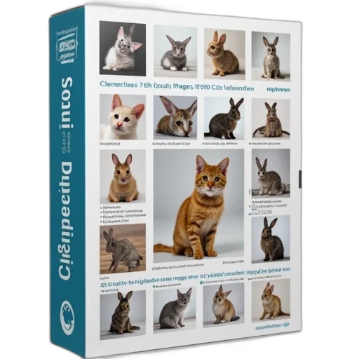collection, 500, high-quality, images, cats, rabbits, displayed, white transparent PNG cut-out