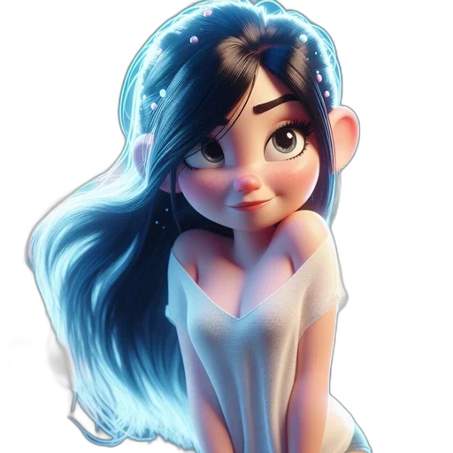 crown, dress, fantasy art, concept art, cartoon, 3d render, snow, underwater transparent PNG cut-out