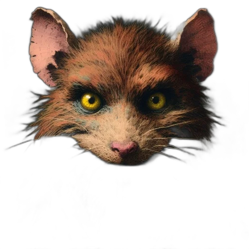 animal, creature, face, mask, photorealistic, concept art, 3d render, watercolor transparent PNG cut-out
