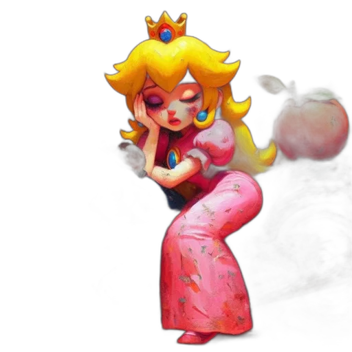 crown, dress, weapon, concept art, 3d render, pixel art, fantasy art, illustration transparent PNG cut-out