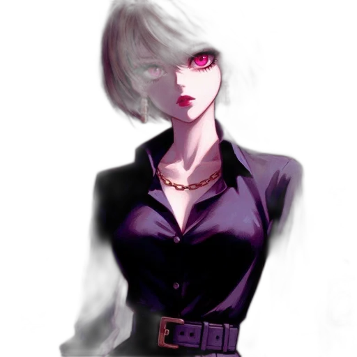 jacket, staff, face, dress, concept art, pixel art, fantasy art, anime transparent PNG cut-out