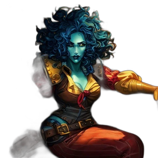 concept art, fantasy art, comic book art, pixel art, dimly, lit, tavern, woman transparent PNG cut-out