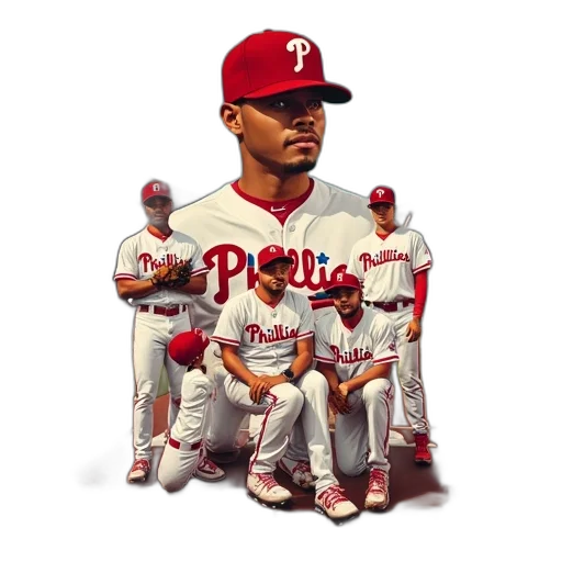 photorealistic, concept art, pixel art, cartoon, philadelphia, phillies, 2012, team transparent PNG cut-out