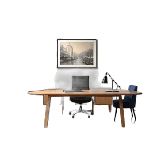 furniture, robot, staff, 3d render, photorealistic, concept art, pixel art, fog transparent PNG cut-out
