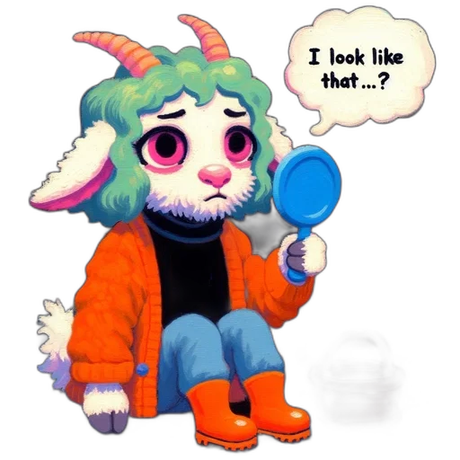 mask, creature, hat, staff, pixel art, concept art, watercolor, cartoon transparent PNG cut-out