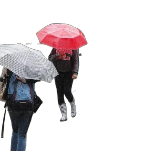 umbrella, jacket, hat, mask, 3d render, photorealistic, concept art, rain transparent PNG cut-out