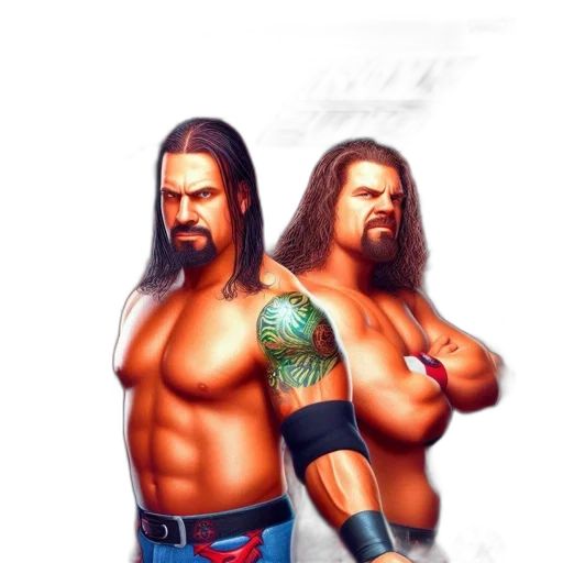 concept art, fantasy art, photorealistic, 3d render, two, male, wrestlers, face transparent PNG cut-out