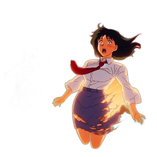 dress, concept art, anime, watercolor, comic book art, outer space, underwater, fire transparent PNG cut-out