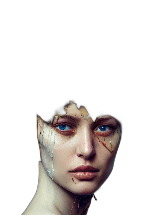 face, mask, crown, creature transparent PNG cut-out
