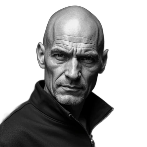 face, staff, jacket, photorealistic, concept art, comic book art, fantasy art, black transparent PNG cut-out