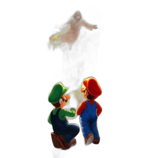 mask, creature, pixel art, concept art, 3d render, watercolor, fog, fire transparent PNG cut-out